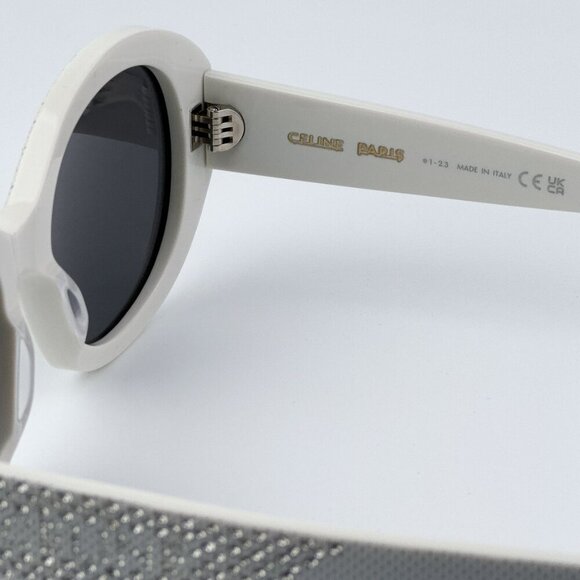 Celine CL4240IS 25A ANIMATION BRAND NEW Sunglasses Ivory Silver Studs Women - Picture 8 of 10